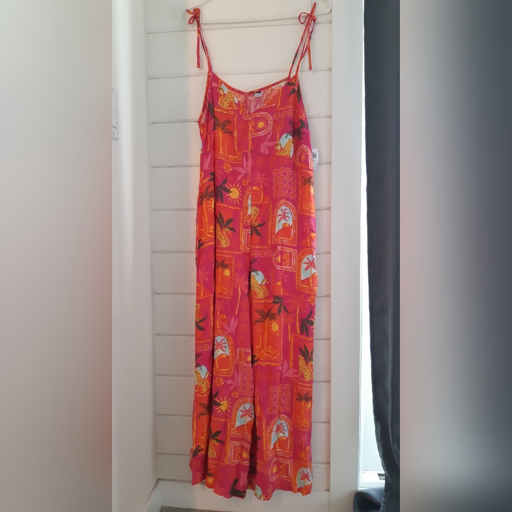 Women's Pink Wide Leg Romper